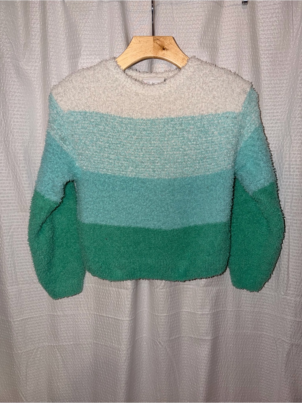 The Children's Place Girls Shaggy Striped Sweater Size 10/12 Excellent Condition